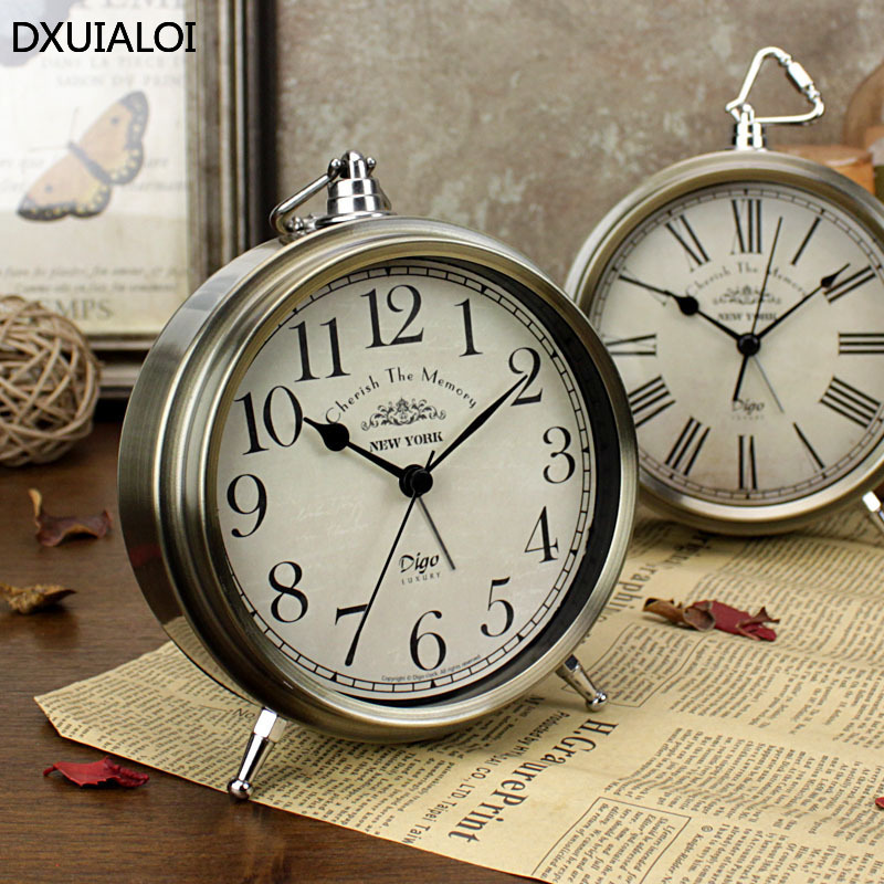 Vintage Alarm Clock - DXUIALOI retro semplice dormitorio per studenti