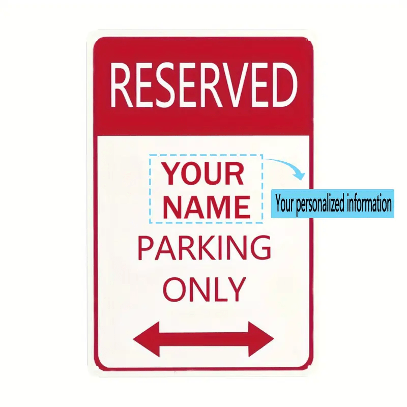 Home Decor Vintage - Segnale personalizzato per parcheggio riservato -