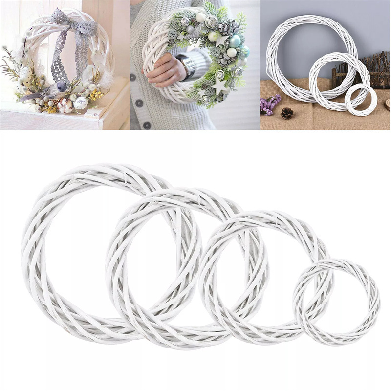 Home Decor Xmas Gifts - 15-30cm anello di ghirlanda di Rattan
