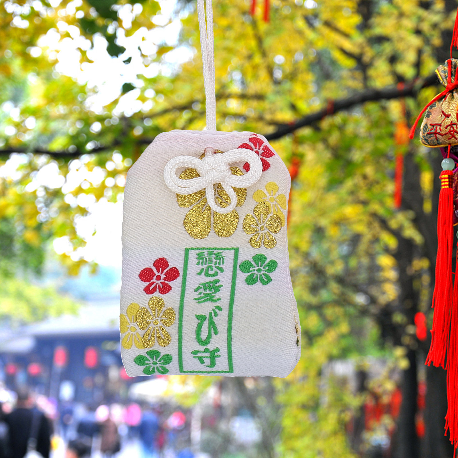 Home Decor Japanese - Set di 5 Amuleti Giapponesi Omamori,