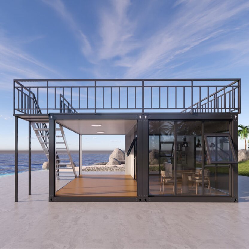 Home Decor Design Ideas - Lussuoso Edificio Prefabbricato a Due Piani