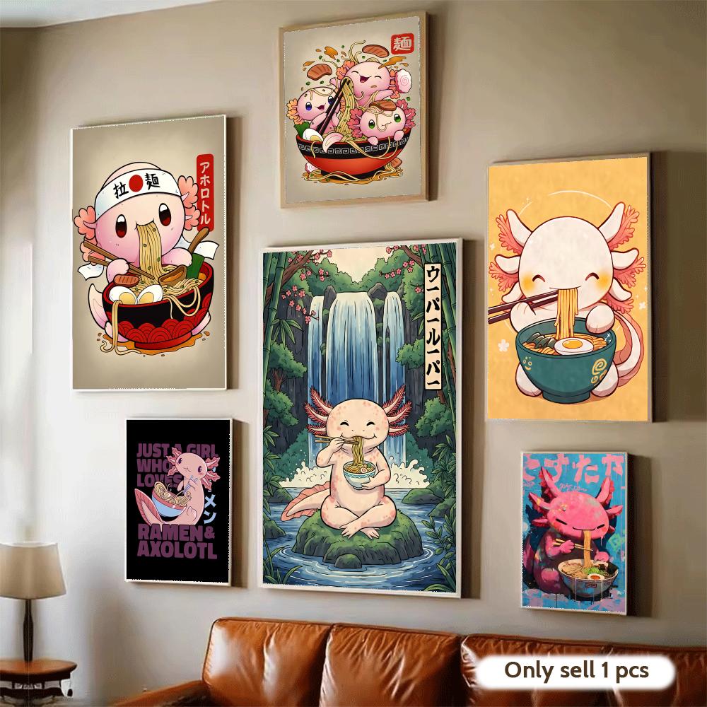 Home Decor Design Ideas - Poster con design artistico Ramen Axolotls,
