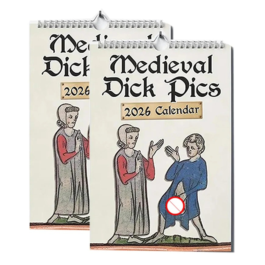 Home Decor Medieval - 1/2 pz 2026 Umorismo Medievale Calendario