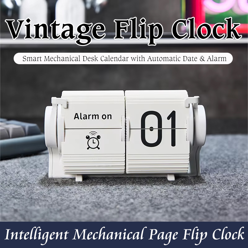 Vintage Alarm Clock - Orologio Flip Vintage - Calendario da