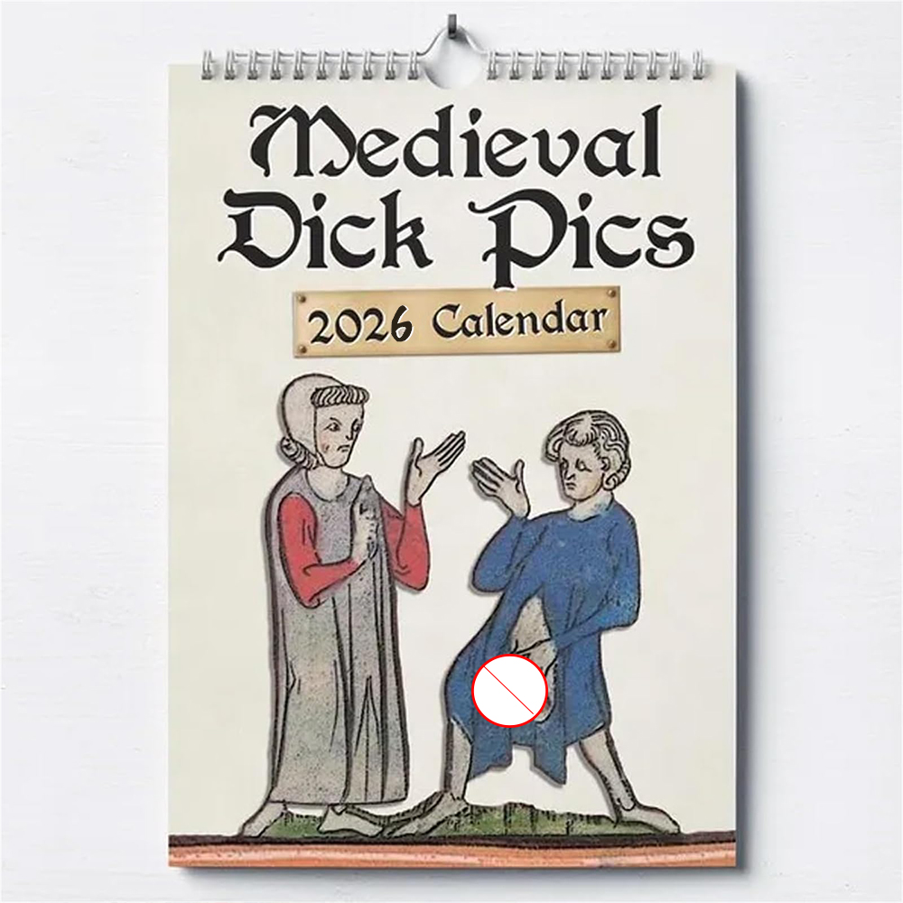 Home Decor Medieval - Nuovo calendario 2026 Divertente illustrazione medievale