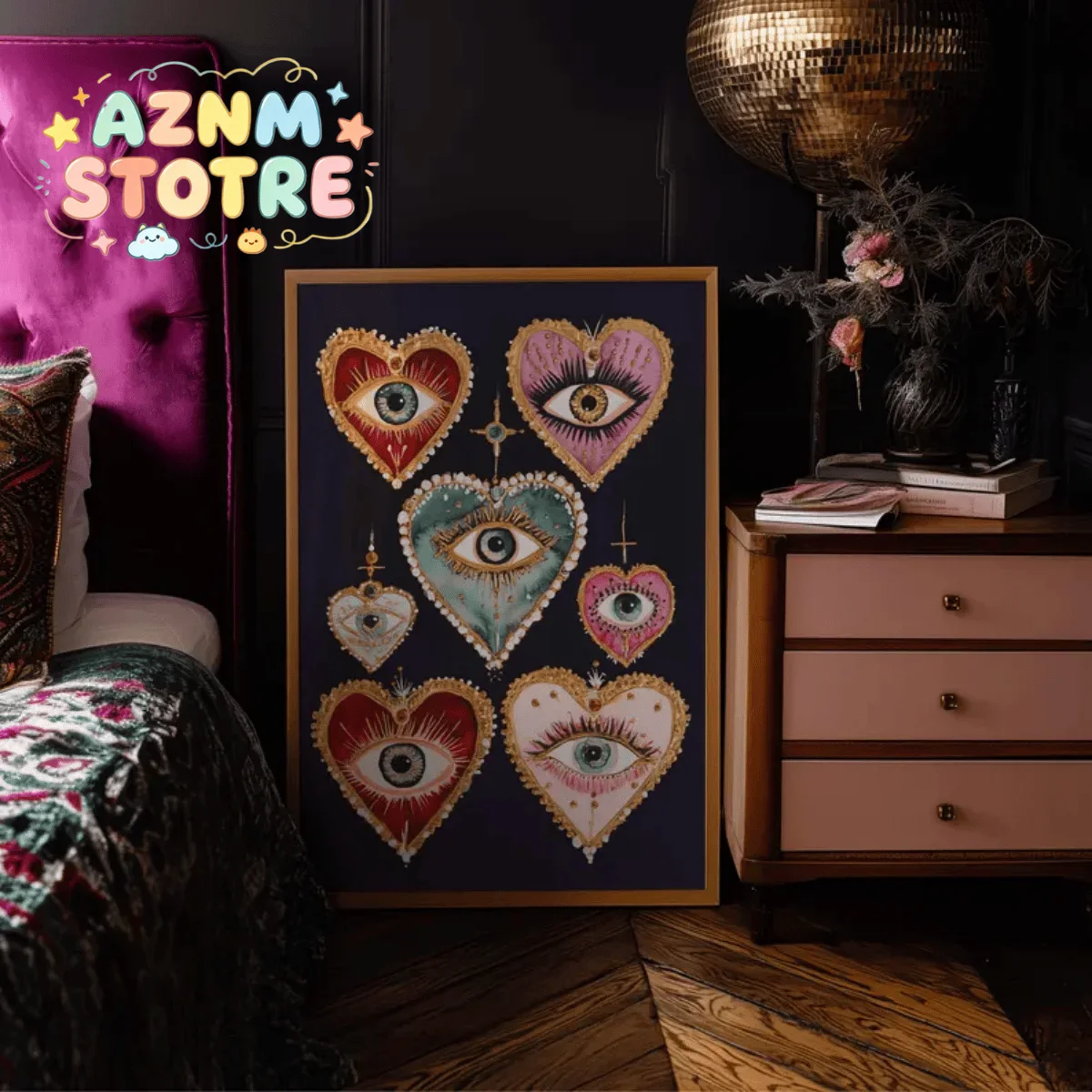 Home Decor Gothic - Stampe su Tela Vintage con Occhio