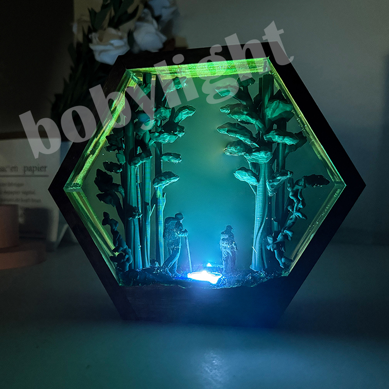 Home Decor Resin - Lampada da Tavolo in Resina a