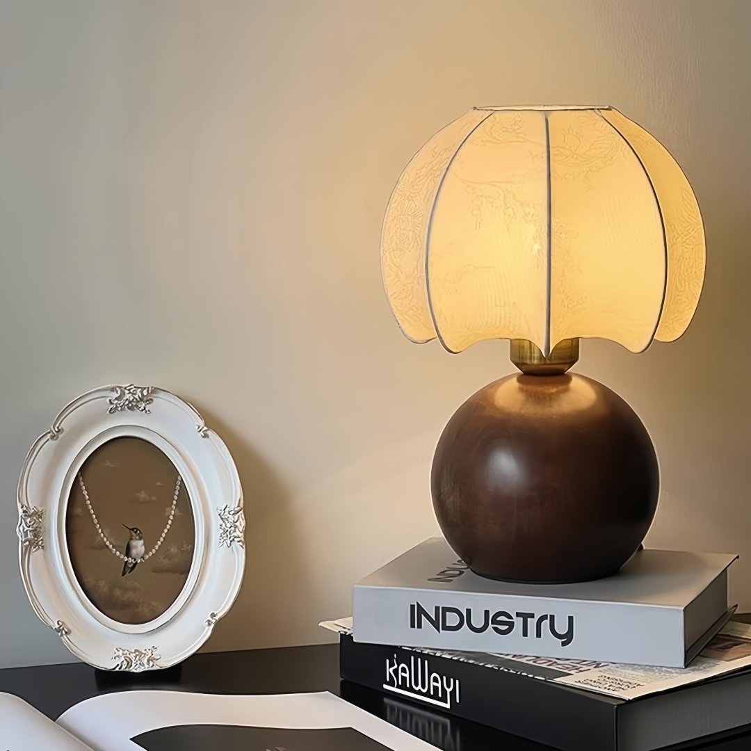 Home Decor Vintage - Lampada da tavolo floreale vintage, lampada