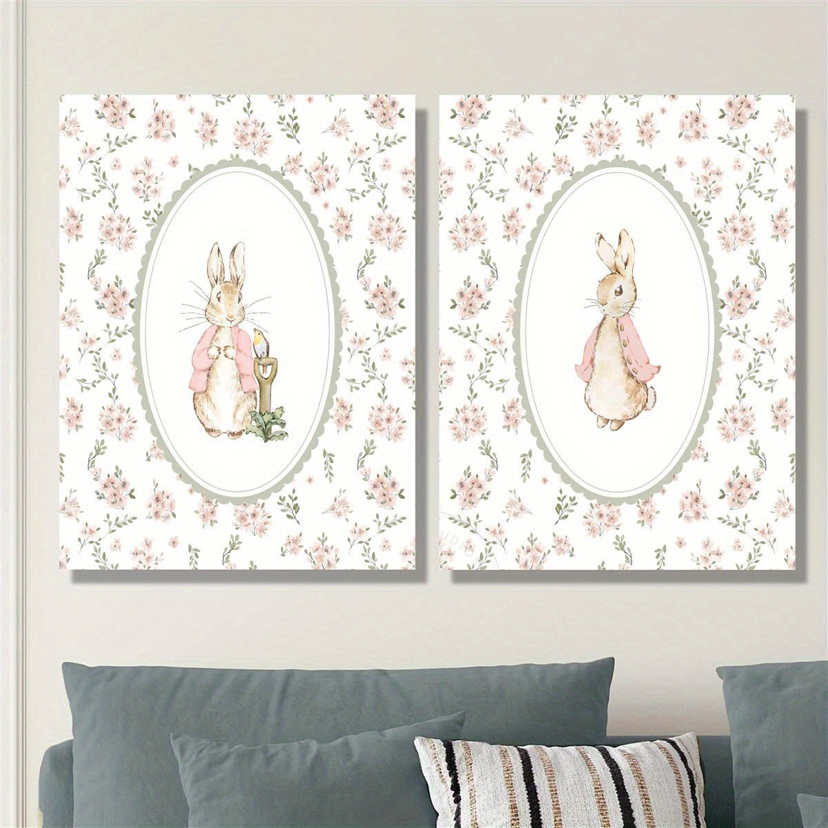 Home Decor Design Interior - 2 Pezzi Stampa su Tela Retrò