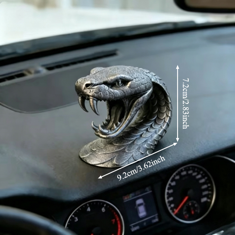 Home Decor Habitat - Scultura Teschio di Cobra per Auto,