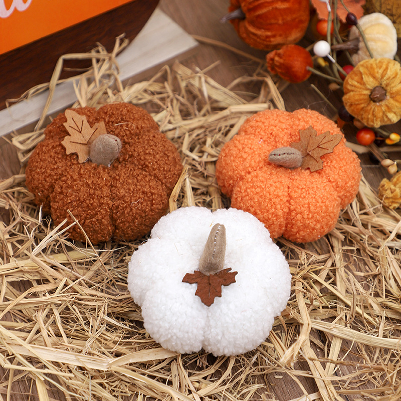 Home Decor For Birthday - Peluche a Forma di Zucca Soffice,