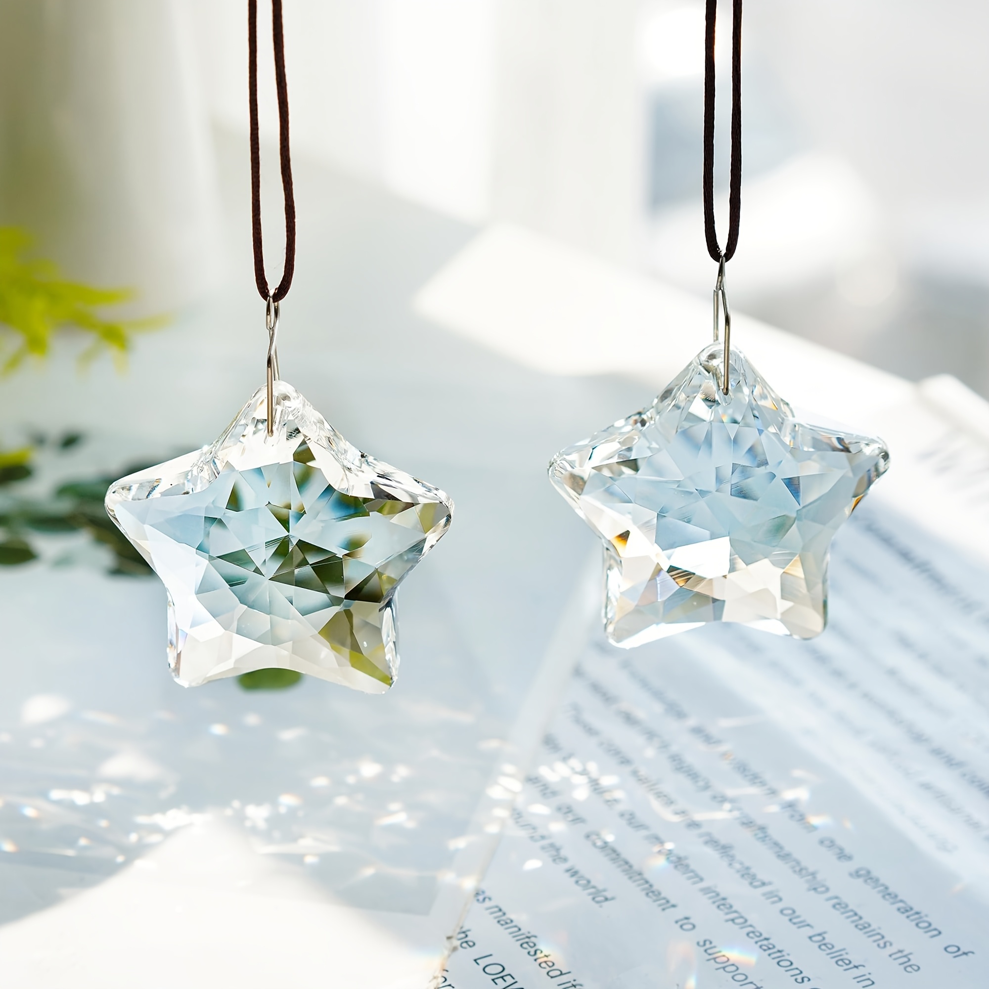 Crystal Sun Catcher - Set di 2 Prismi Acchiappasole in