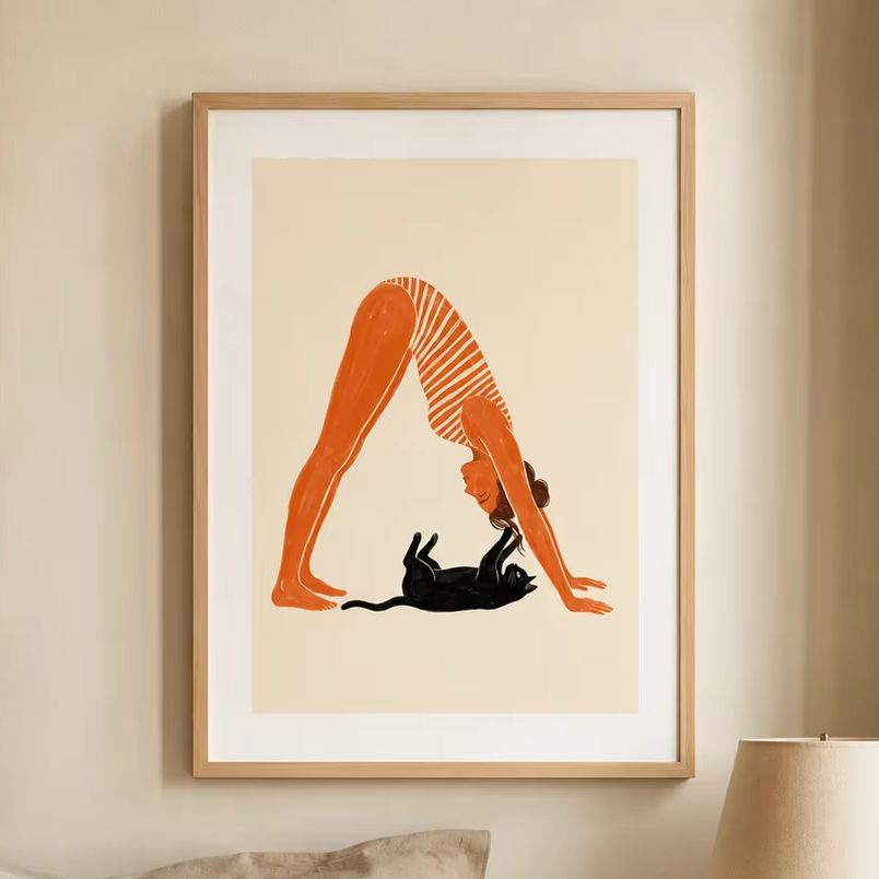 Poster Yoga con Gatto, Stampa  - Home Decor Yoga recensione e prezzo