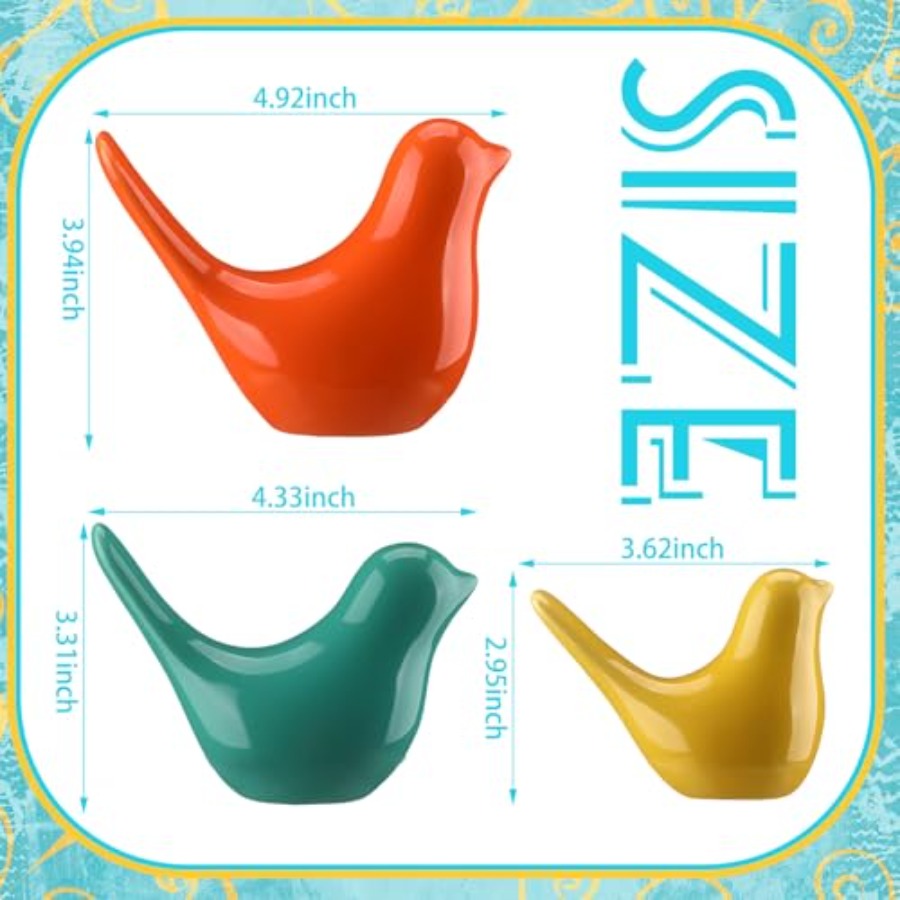 Set di 3 Uccelli in Ceramica S - Home Decor Medieval recensione e prezzo