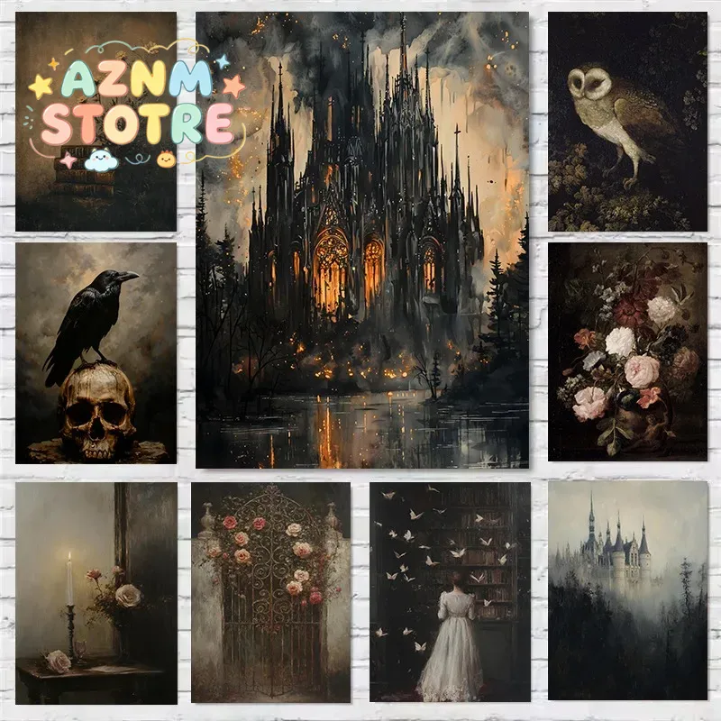 Poster su Tela Stile Dark Acad - Home Decor Gothic recensione e prezzo