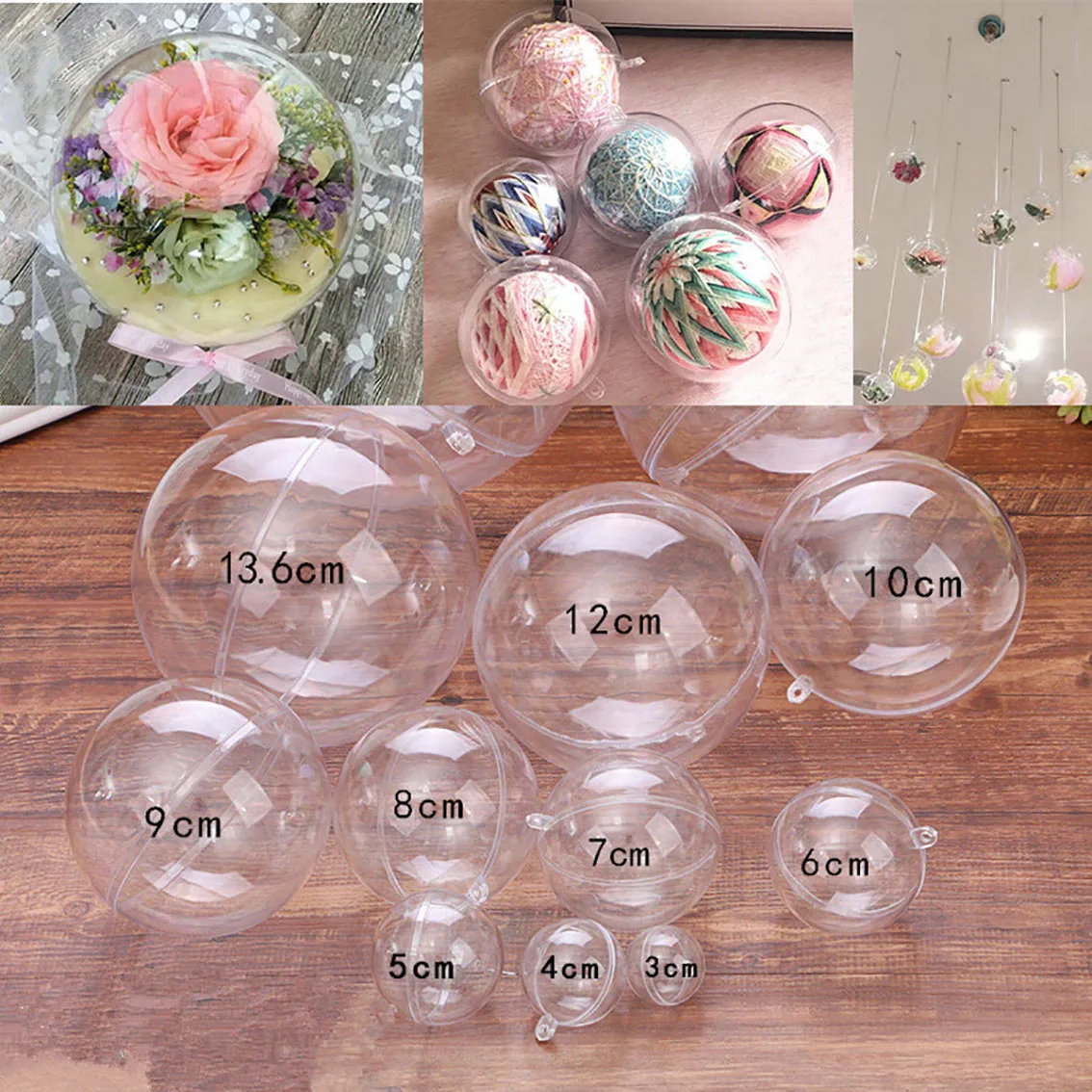 1-20 CM Sfere Trasparenti Cave - Home Decor Xmas Gifts recensione e prezzo