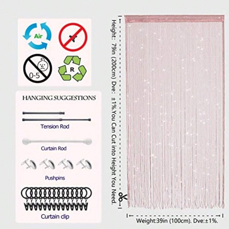 Tenda a fili con perline glitt - String Curtain Light recensione e prezzo