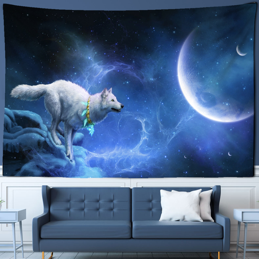 Fantasia lupo arazzo appeso a  - Home Decor Yoga recensione e prezzo