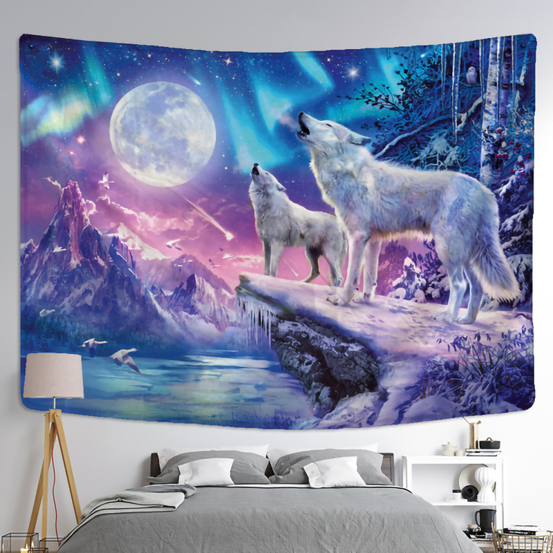 Fantasia lupo arazzo appeso a  - Home Decor Yoga recensione e prezzo