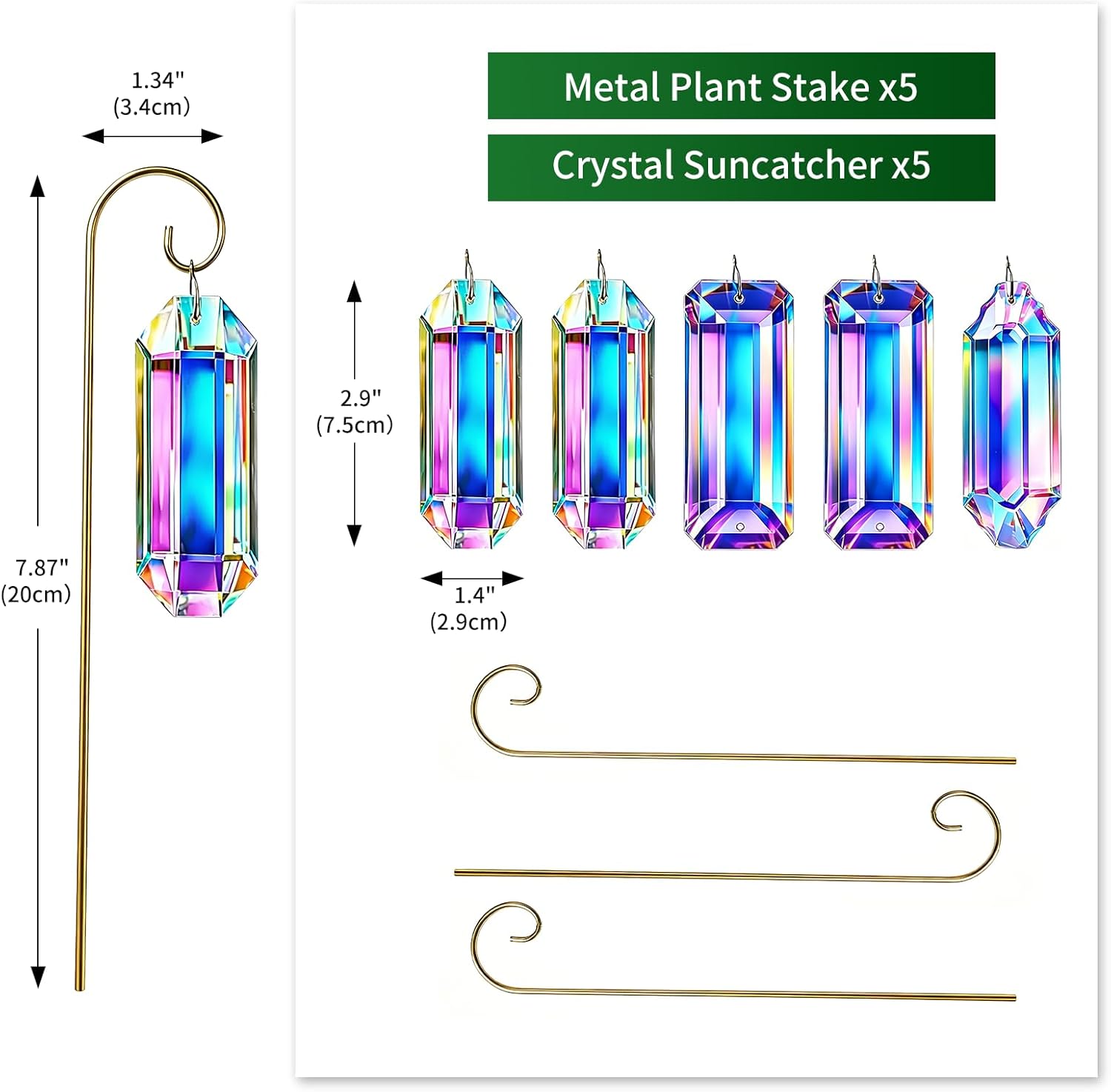 Set di 5 Cristalli Acchiappaso - Crystal Sun Catcher recensione e prezzo