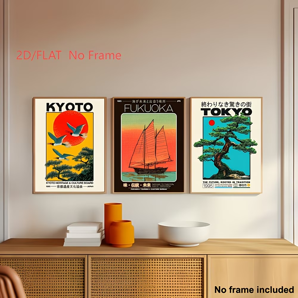 3 pezzi di stampe artistiche g - Home Decor Japanese recensione e prezzo