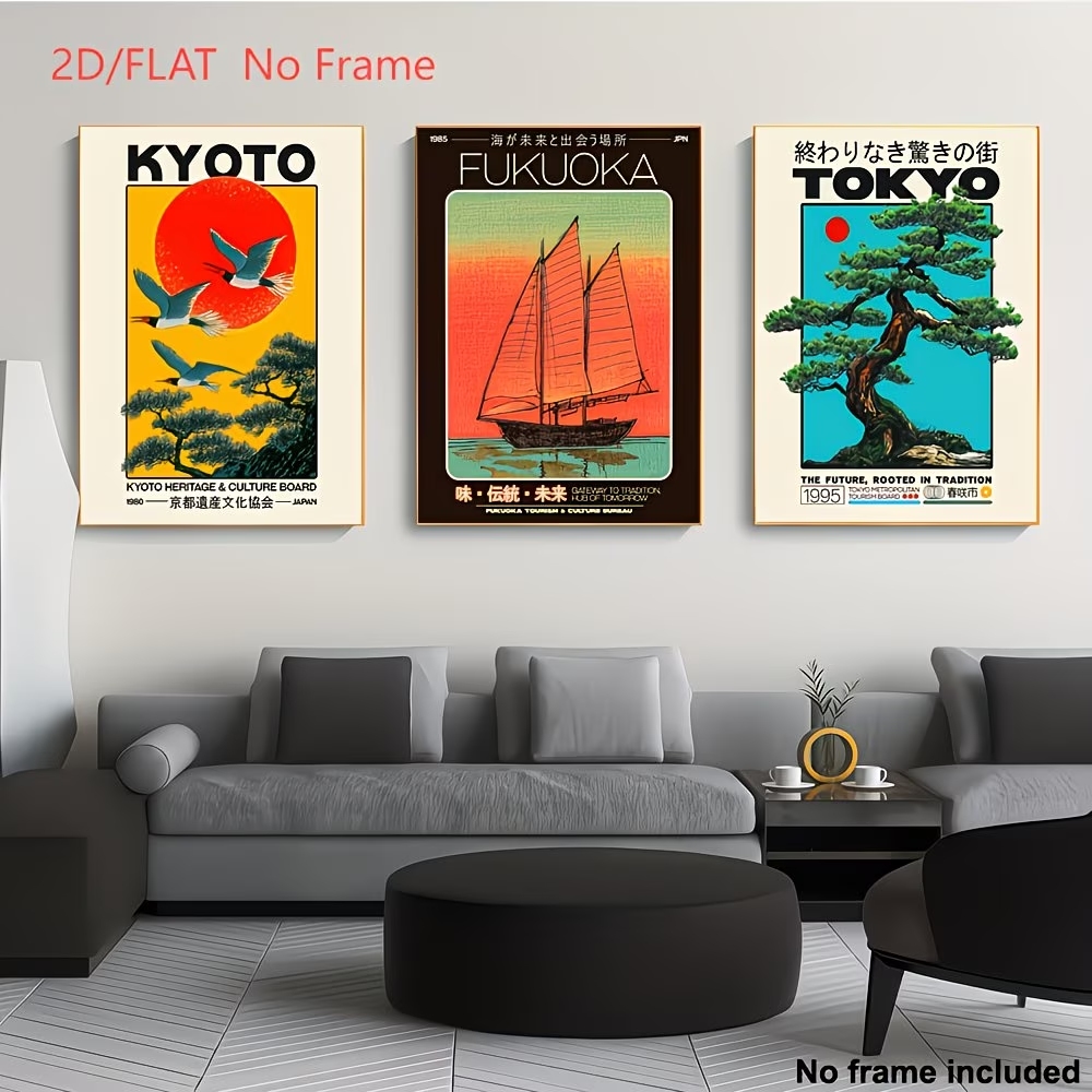 3 pezzi di stampe artistiche g - Home Decor Japanese recensione e prezzo